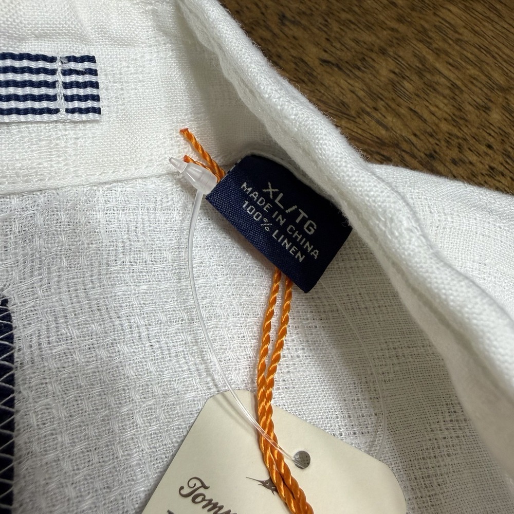 Tommy Bahama Anchors Aweigh Linen Button Down Shirt XL NEW white - Picture 7 of 10